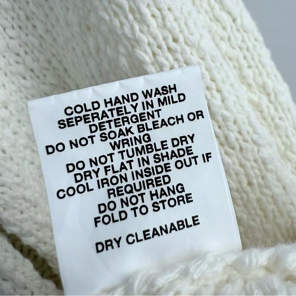 DISSH DION OFF WHITE BOUCLE KNIT VEST M Ivory Textured Boho Minimalist Top - Picture 9 of 12